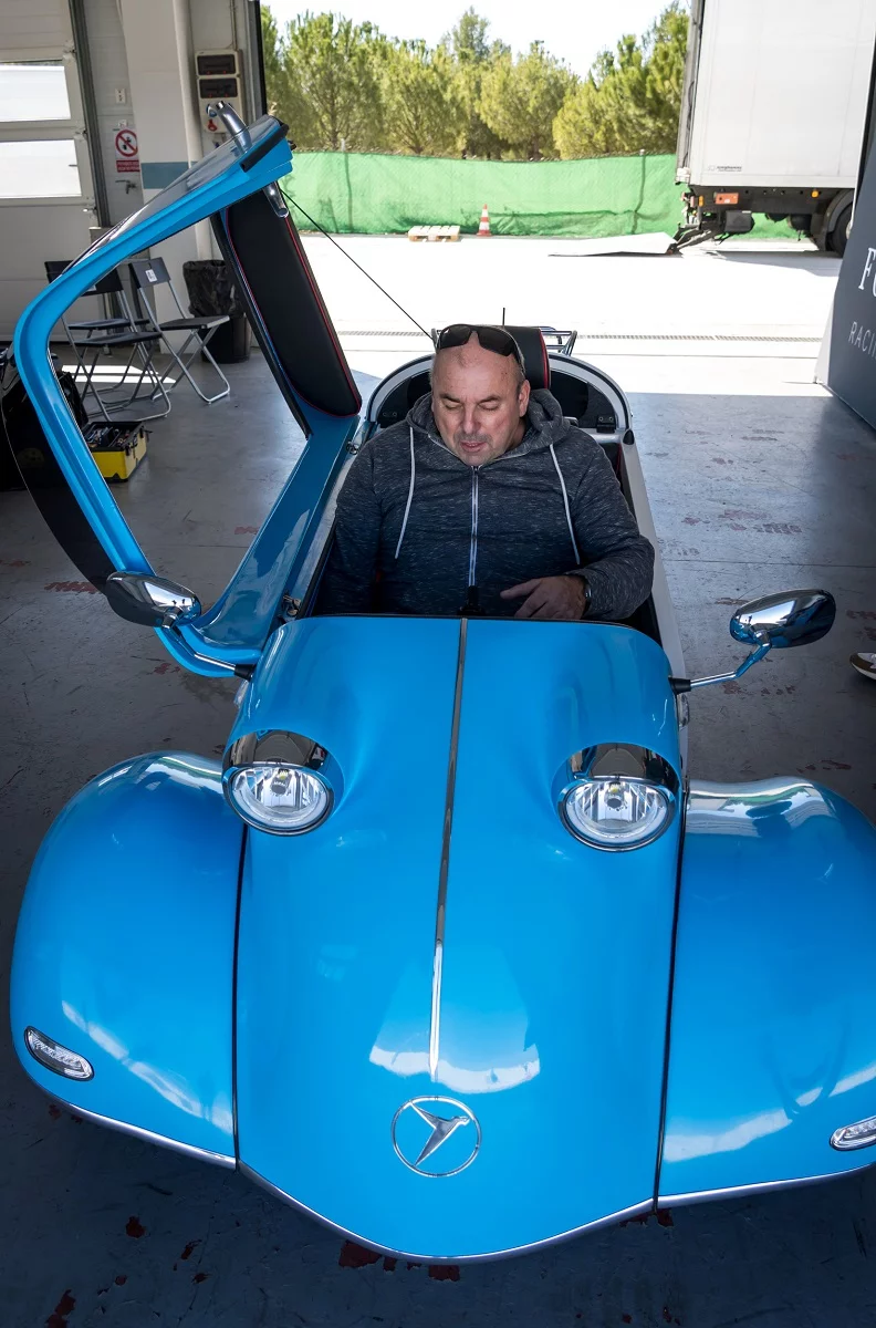 Squeezing into the Messerschmitt KR-202 Sport