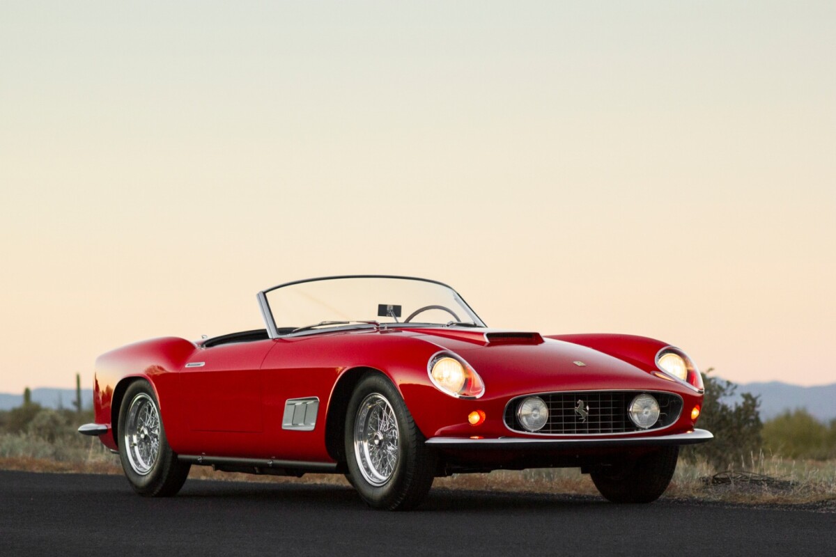 This 1958 Ferrari 250 GT LWB California Spider sold for $8,800,000 at an RM-Sotheby's auction in Scottsdale in January, 2014