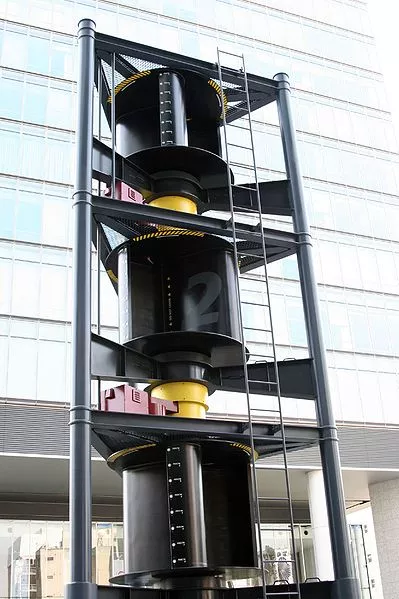 A Savonius wind turbine (Photo: Toshihiro Oimatsu)