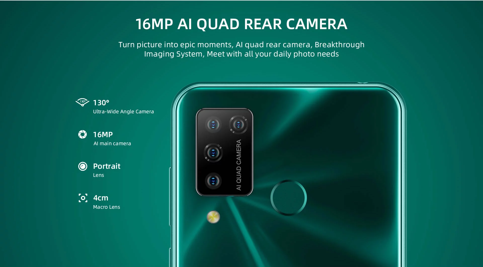 A new AI-enhanced quad rear camera setup