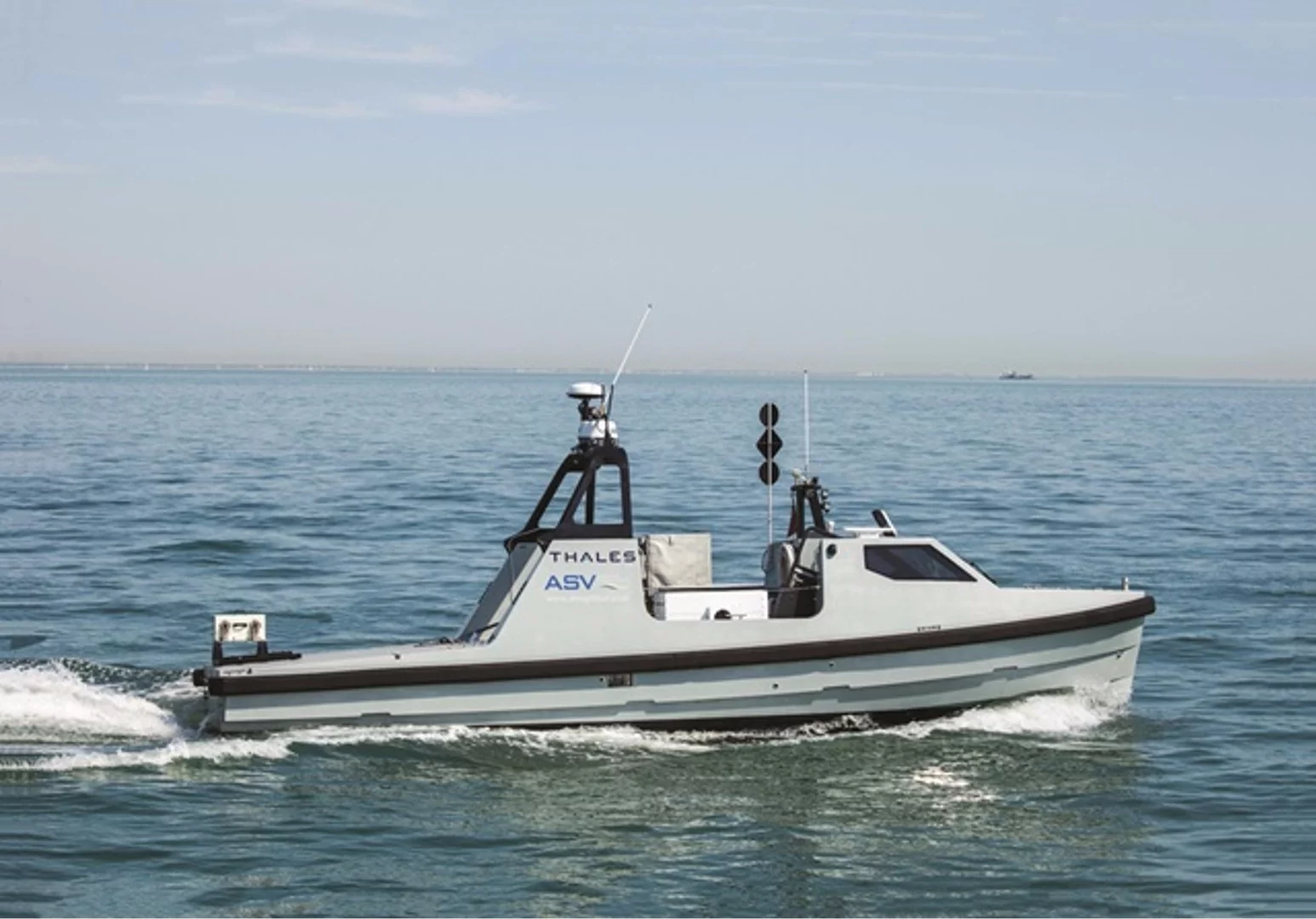 Halcyon, a small Unmanned Surface Vehicle (USV) â just 12 metres long and 3.5 metres wide