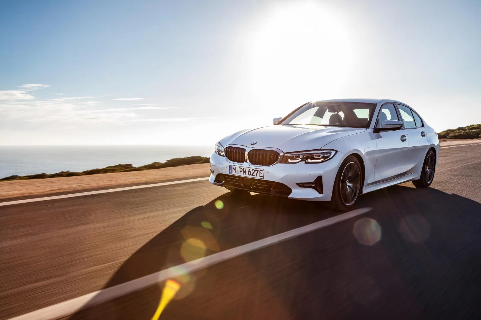 The BMW 330e has several drive modes for the driver to select from, including Hybrid, Electric, and Sport