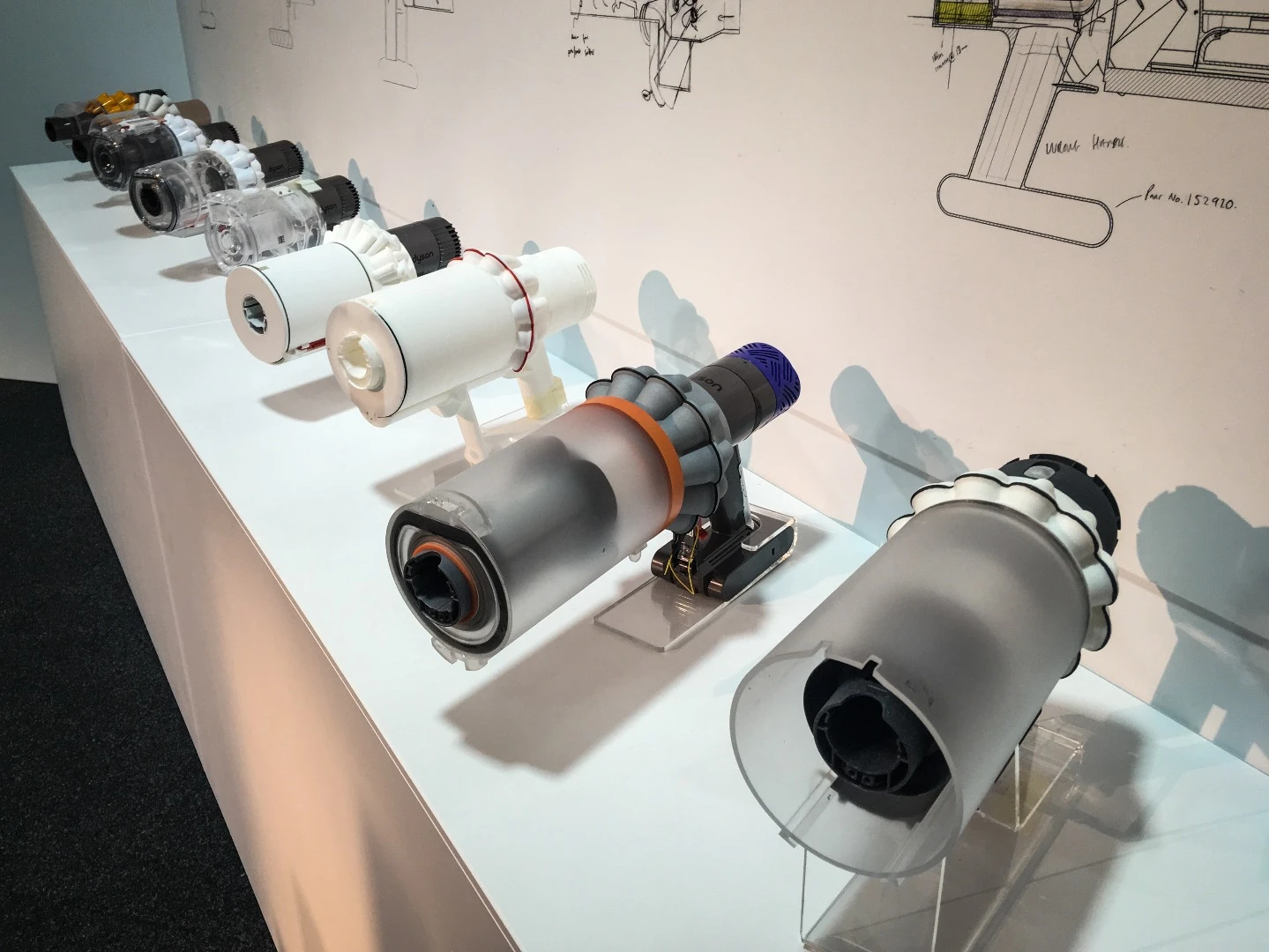 This row of prototypes gives an insight into the long development of the V10