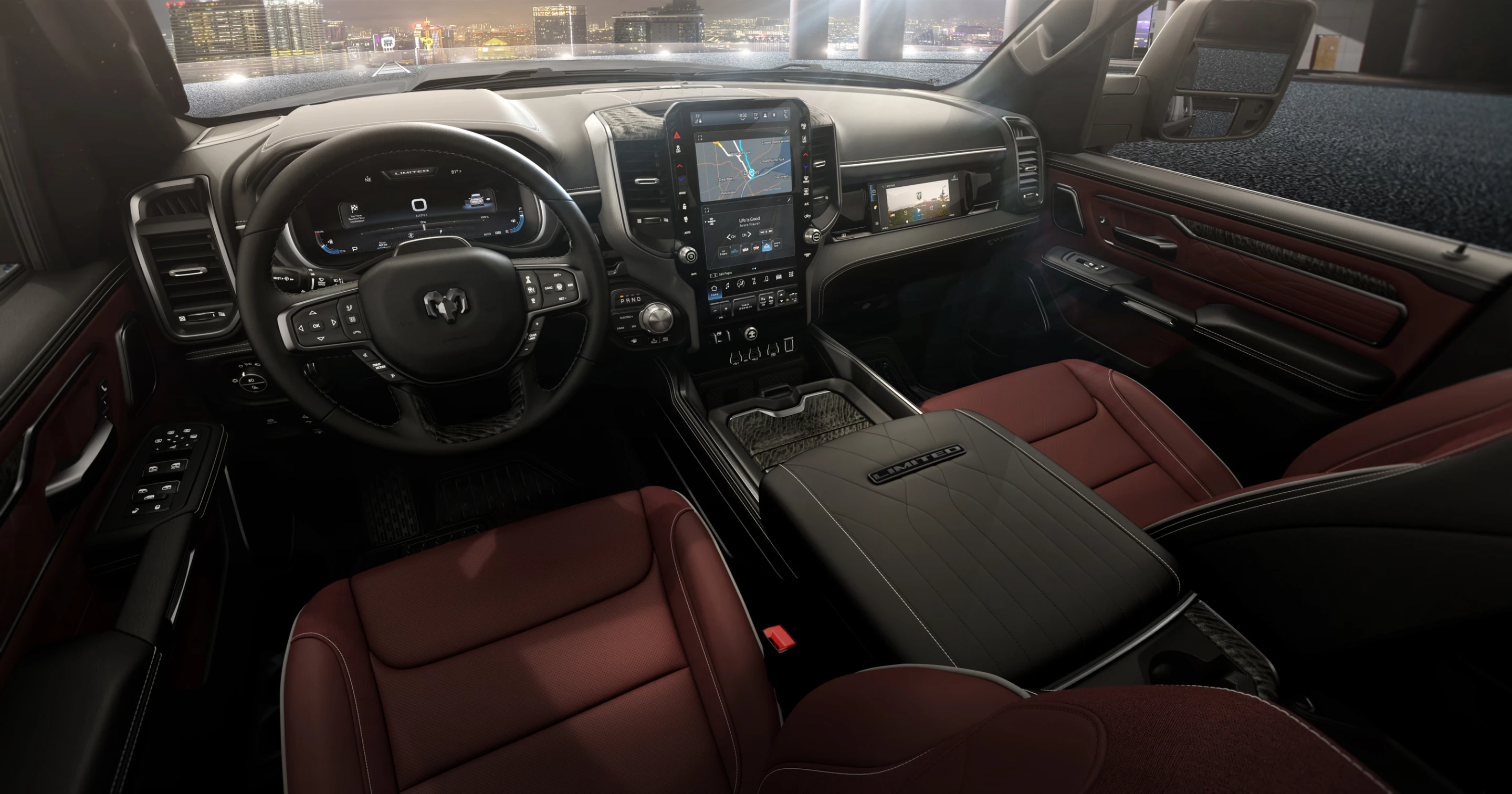 The Ramcharger interior features serious digitization