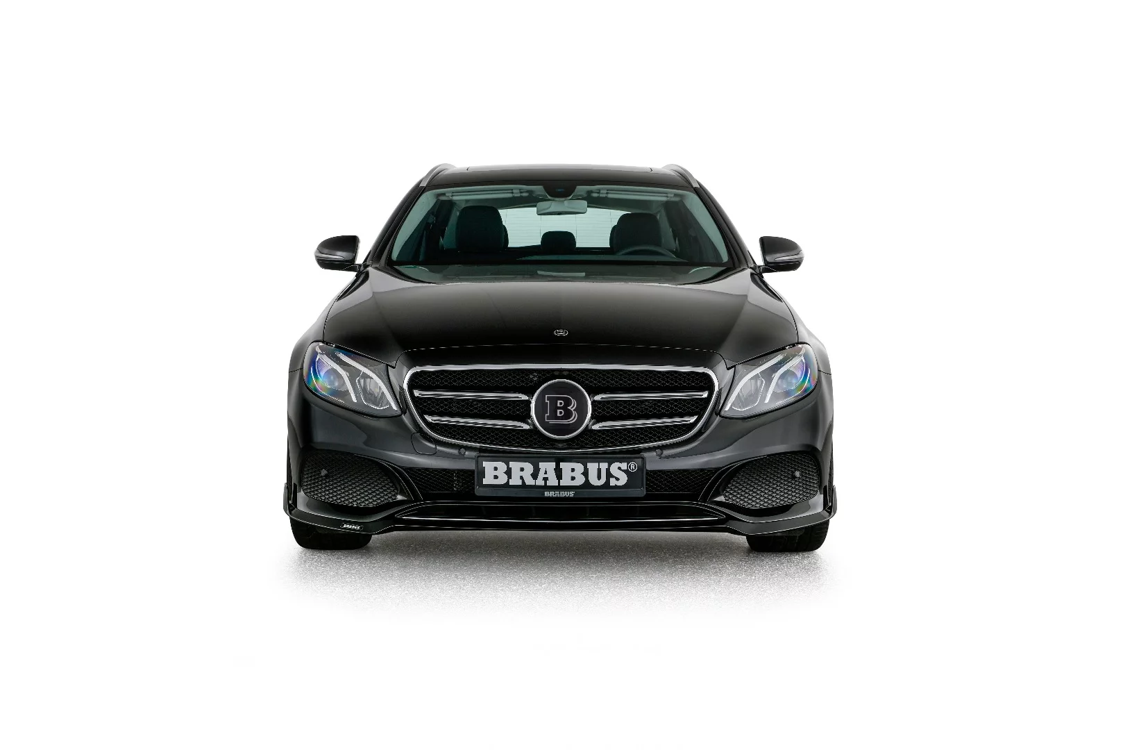 Brabus has replaced the Mercedes badging on the nose of the E-Class Estate