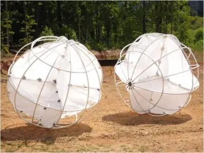 Prototype Mars tumbleweed rovers (Photo: NCSU Space Systems Laboratory