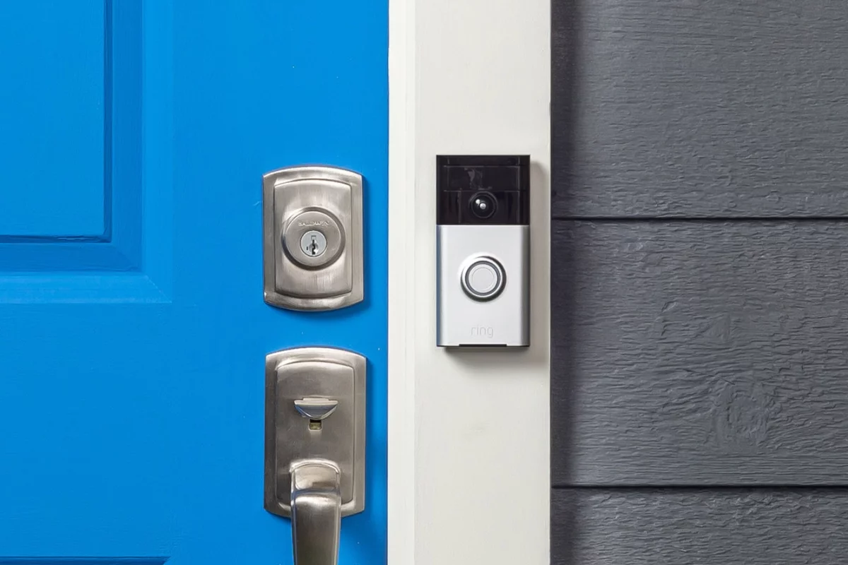 The Ring Video Doorbell connects to a home Wi-Fi network, to stream a two-way audio and video feed to a user's smartphone or tablet