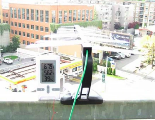 RF harvesting experiment (From Paper: Experimental Results with two Wireless Power Transfer Systems, by Alanson Sample and Joshua R. Smith)