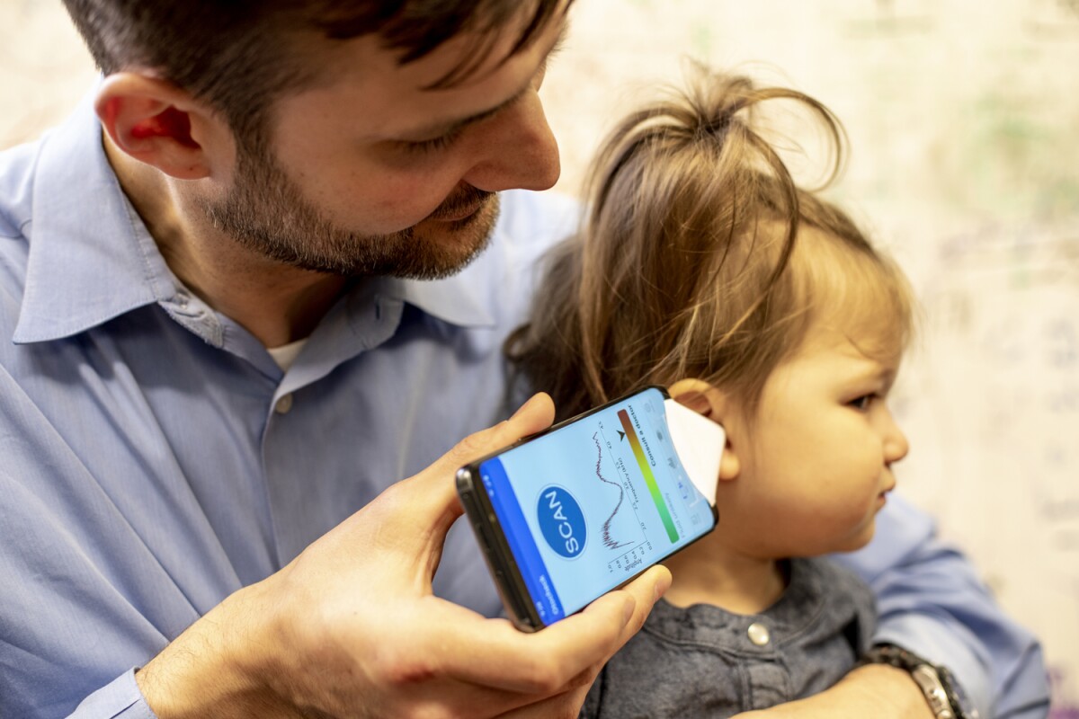 Dr. Randall Bly, an assistant professor of otolaryngology-head and neck surgery at the UW School of Medicine who practices at Seattle Children’s Hospital, uses the app to check his daughter’s ear