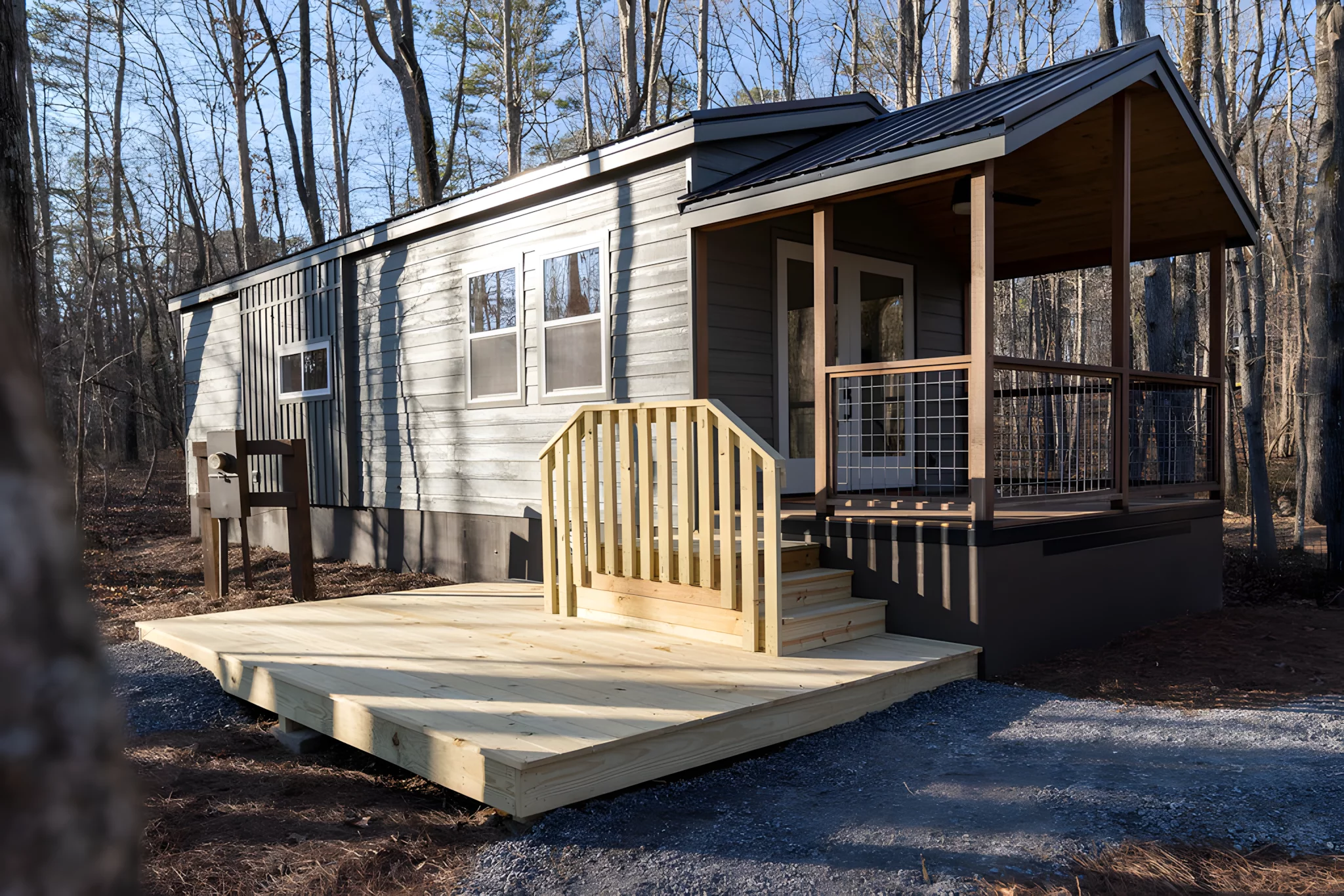 The Cumberland has a width of 12 ft (3.6 m), meaning it's not suitable for regular towing but has a much more house-like interior layout