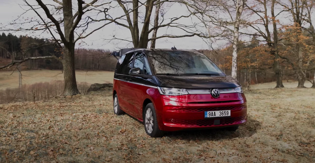 The Volkswagen T7 Multivan goes camping