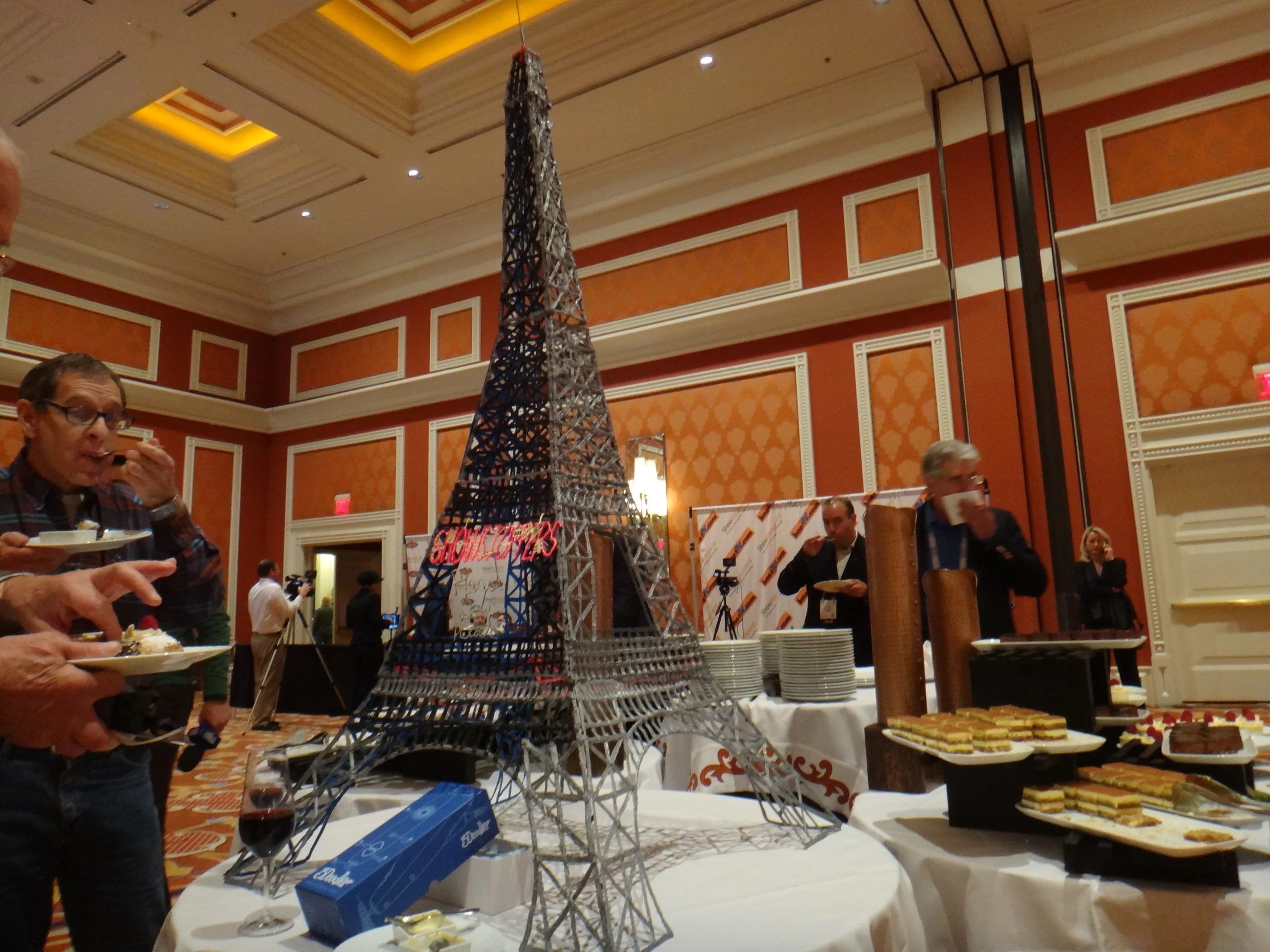 The 3Doodler's "pièce de résistance" was a massive recreation of the Eiffel Tower, which we were told involved combining multiple fragments together
