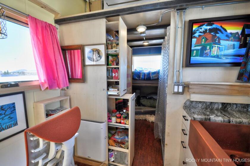 The Tucson's kitchen also includes a drop-down dining table