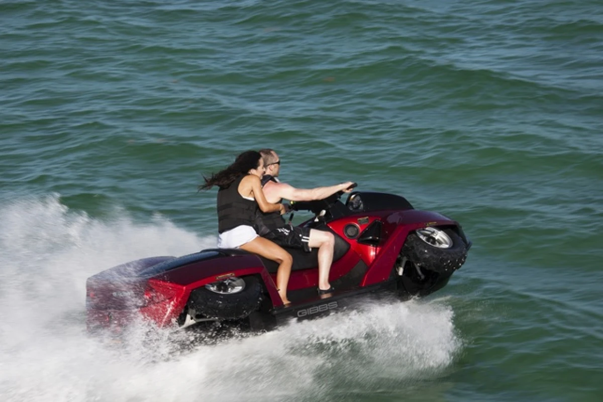 The Quadski XL cranks up to 45 mph on land and water