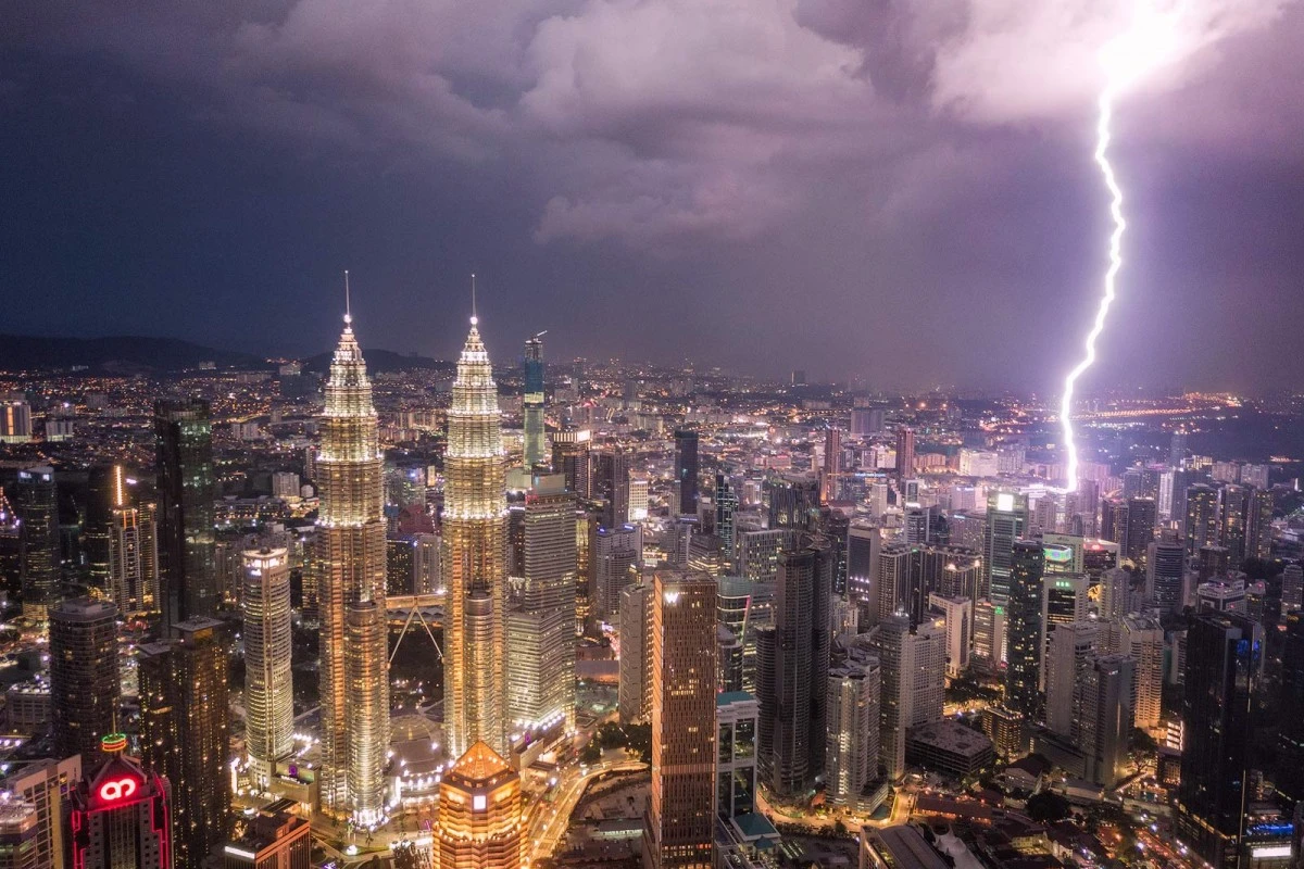 Lightning over Kuala Lumpur