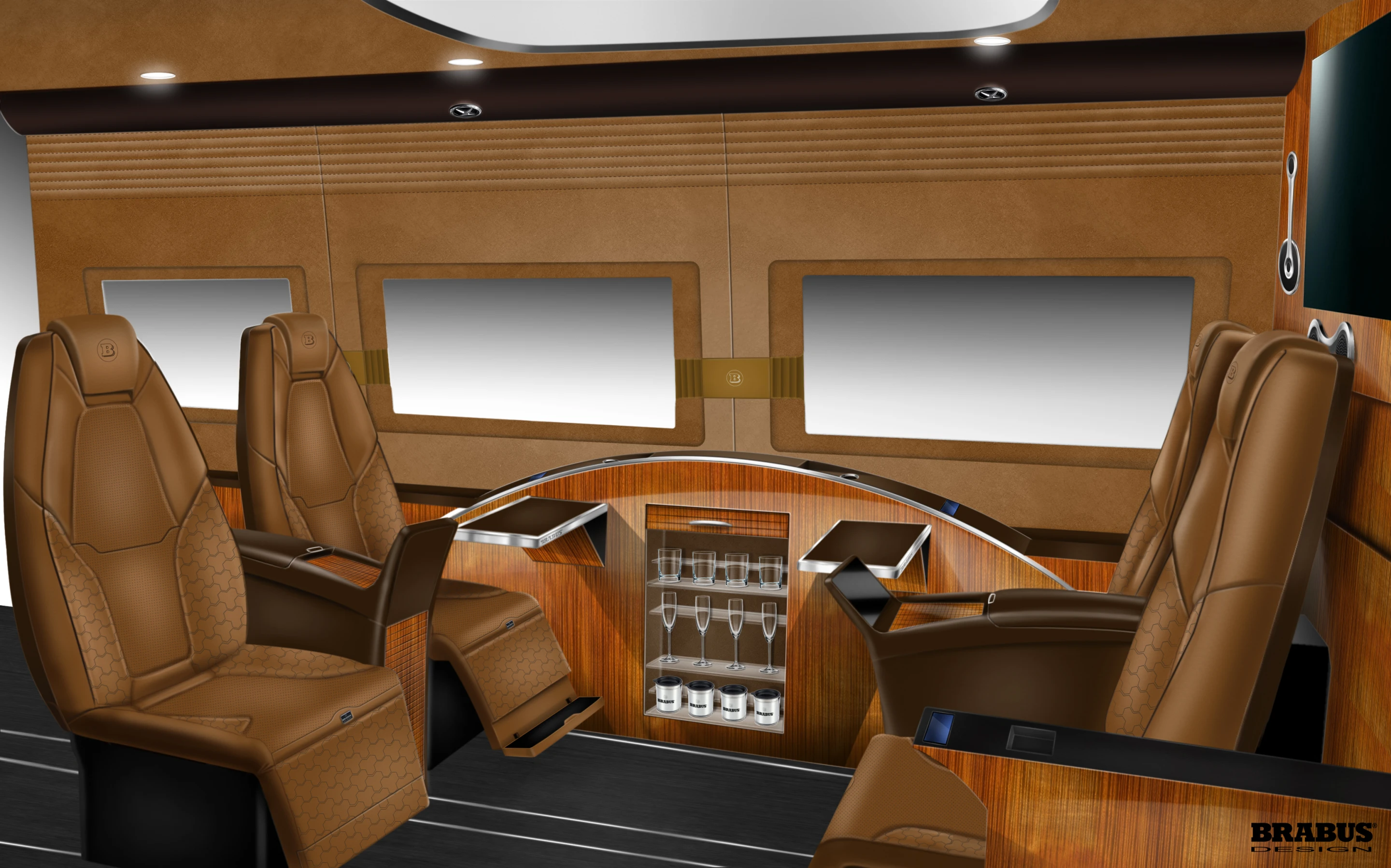 Brabus offers a variety of interior color options