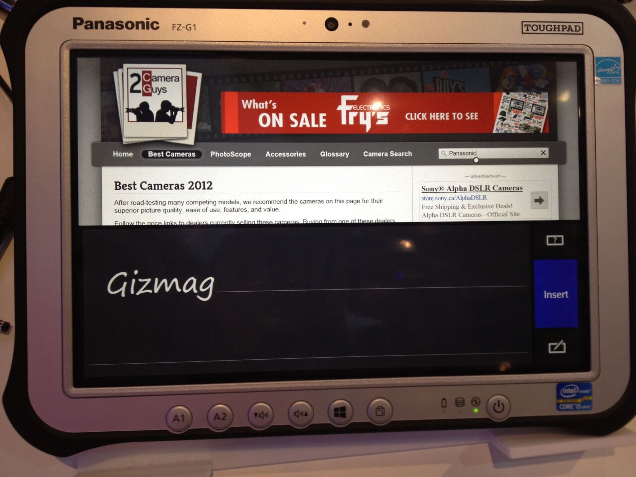 Handwriting recognition on the new WIndows 8 Toughpad