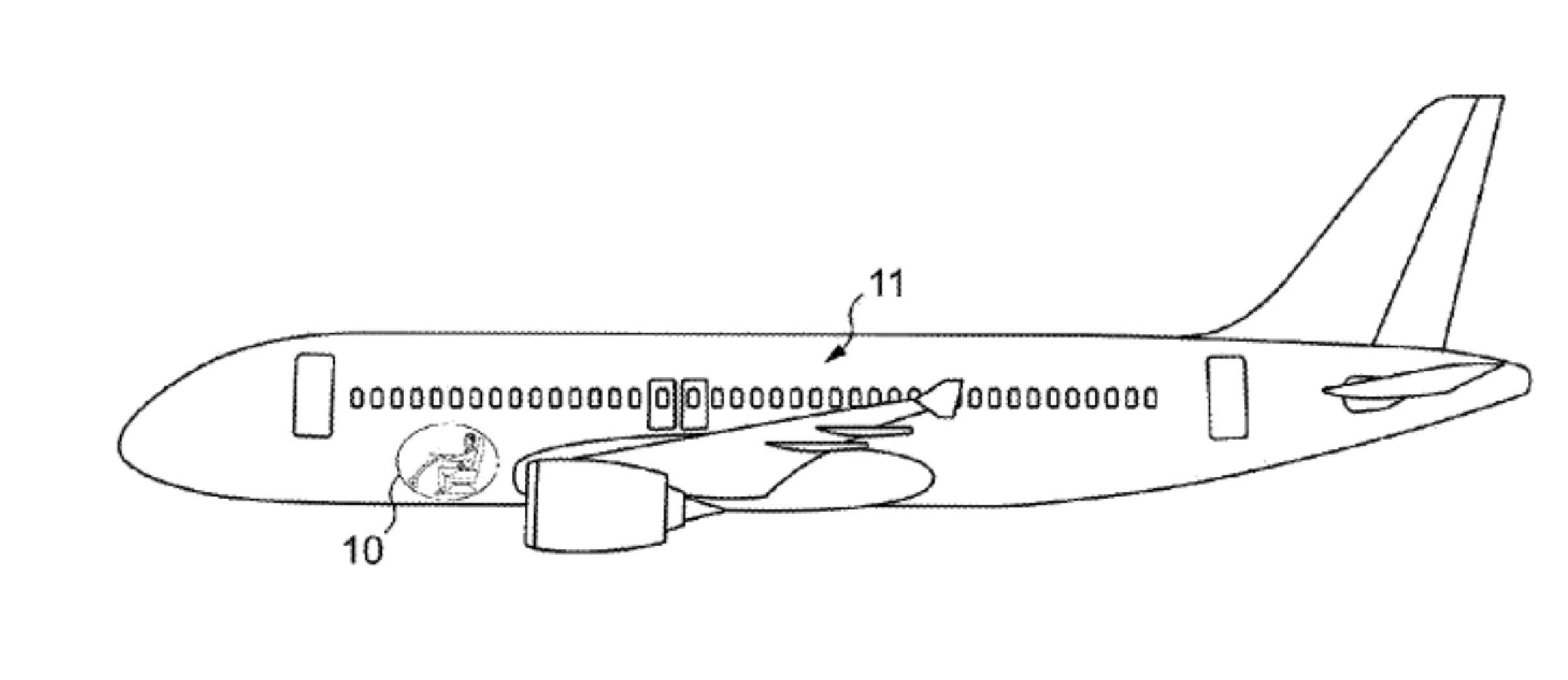 Cockpit relocated to the lower deck frees up nose space