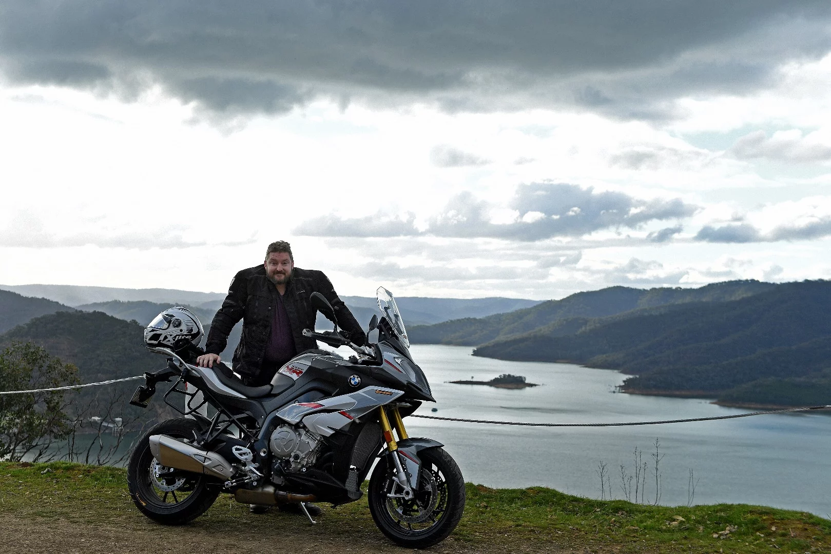 Lake Eildon, with a S1000XR and a galoot in front of it