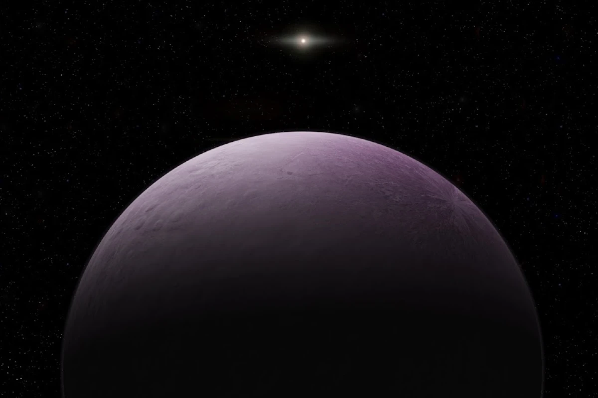 An illustration of the new dwarf planet 2018 VG18, nicknamed "Farout"