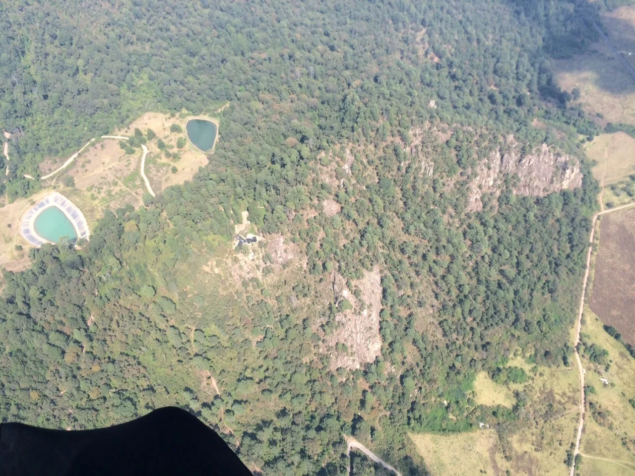 Aerial view of the Casa de la Roca