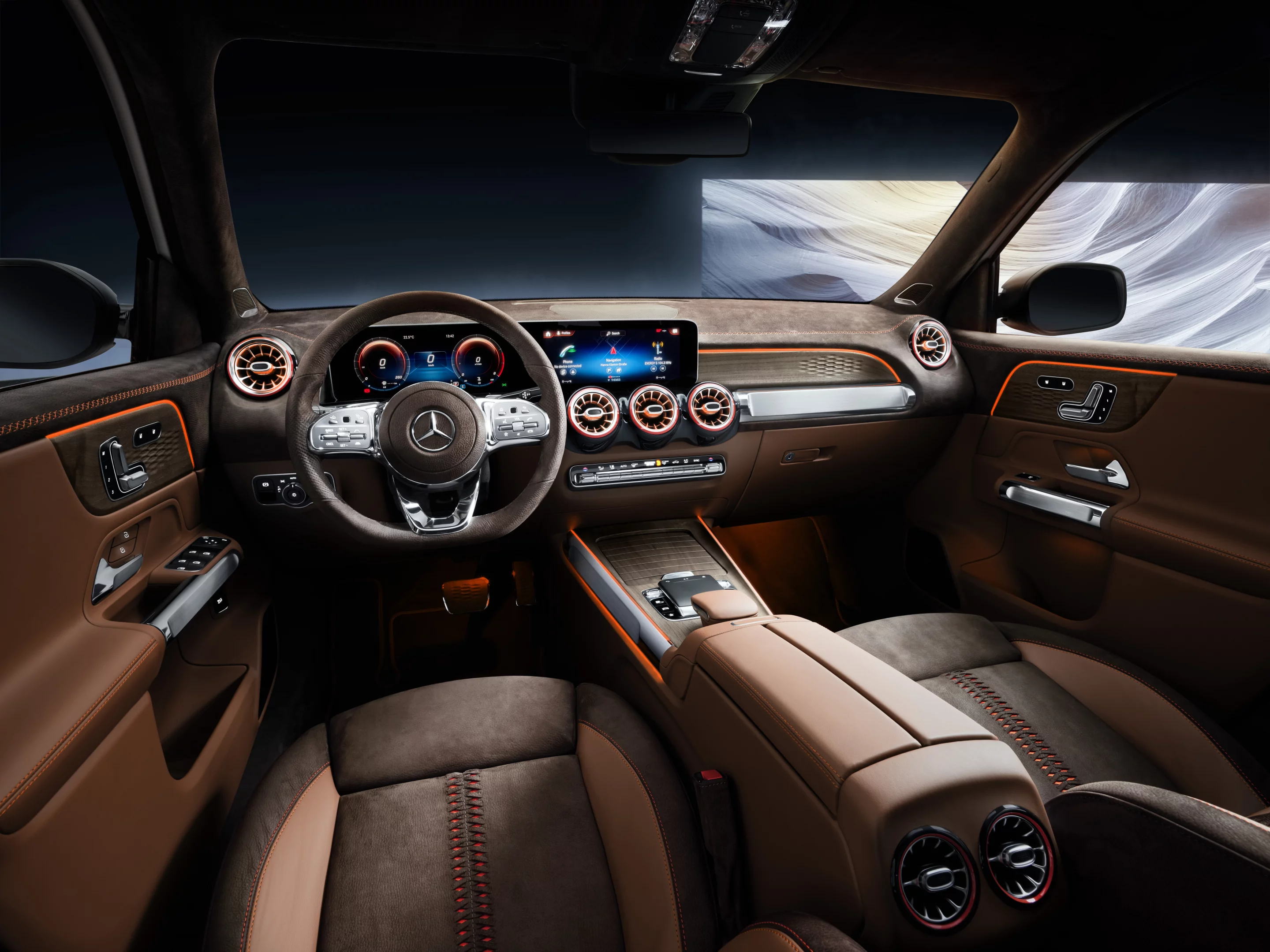 On the concept, there is leather upholstery throughout