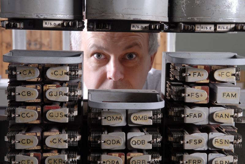 Banks of logic relays within the Harwell computer (Photo: National Museum of Computing)