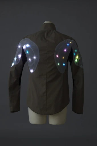 The Sporty Supaheroe integrates 64 RGB LEDs into its stretchable, wearable circuit boards