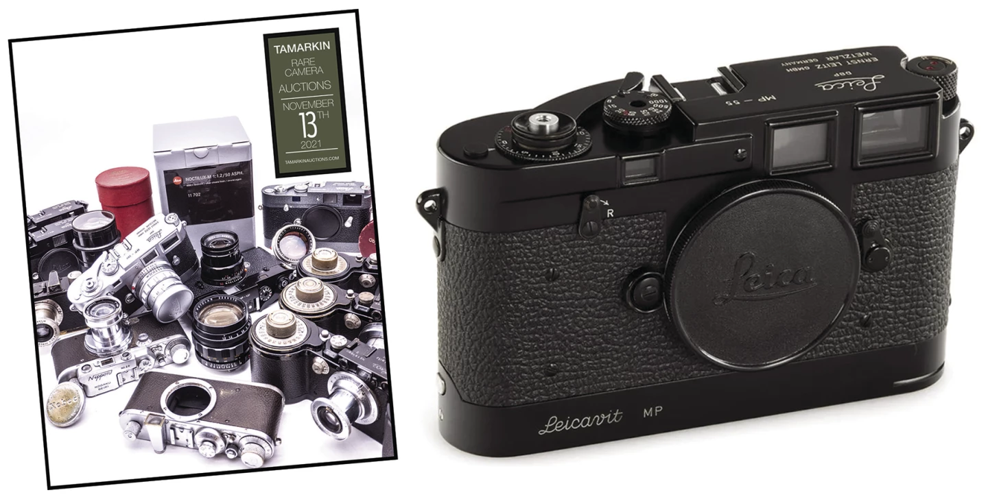 The Leica MP is among the rarest Leica models of all time. This Leica MP black paint no.55 is one of just 412 units made and sold for €1,200,000 ($1,354,320) at Leitz Photographica on 20 November 2021