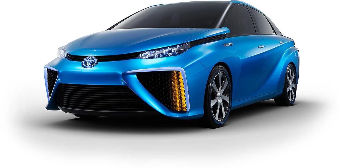 Fuel cell vehicles run on electricity produced by a reaction between hydrogen and oxygen
