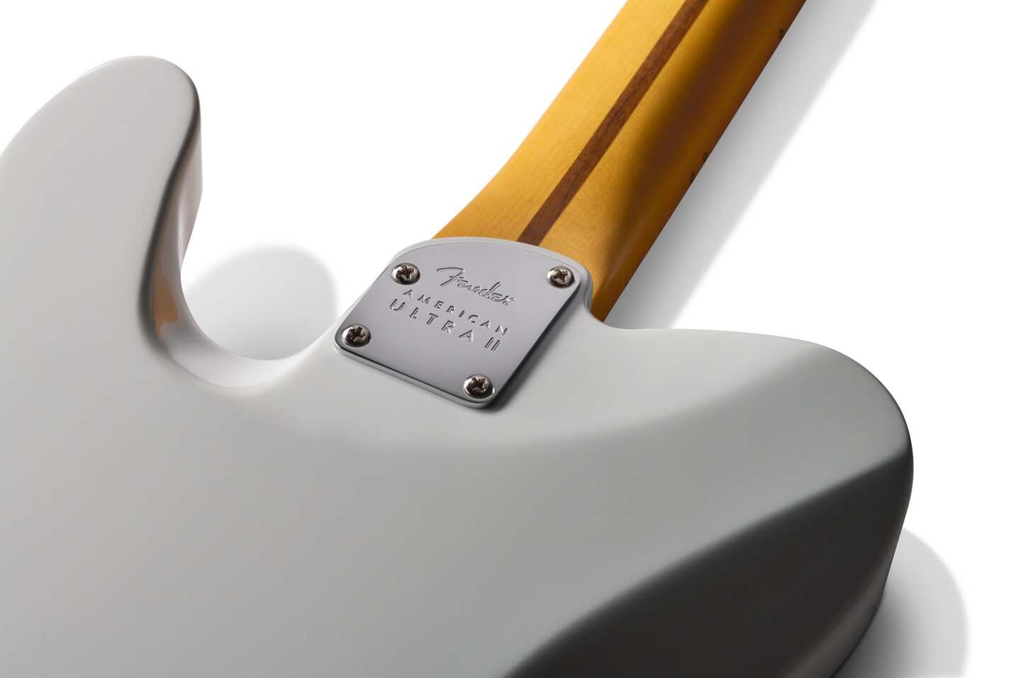 Sweet-looking contour around the neck joint, with a curved heel – the Ultra II gives you terrific access to the upper frets