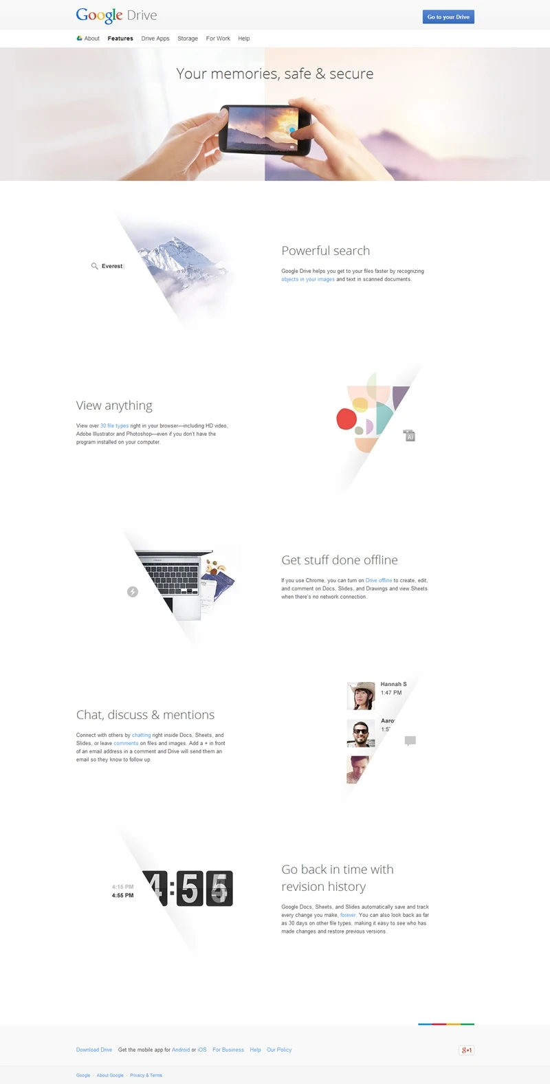 Google Drive offers the highest free storage capacity on sign-up