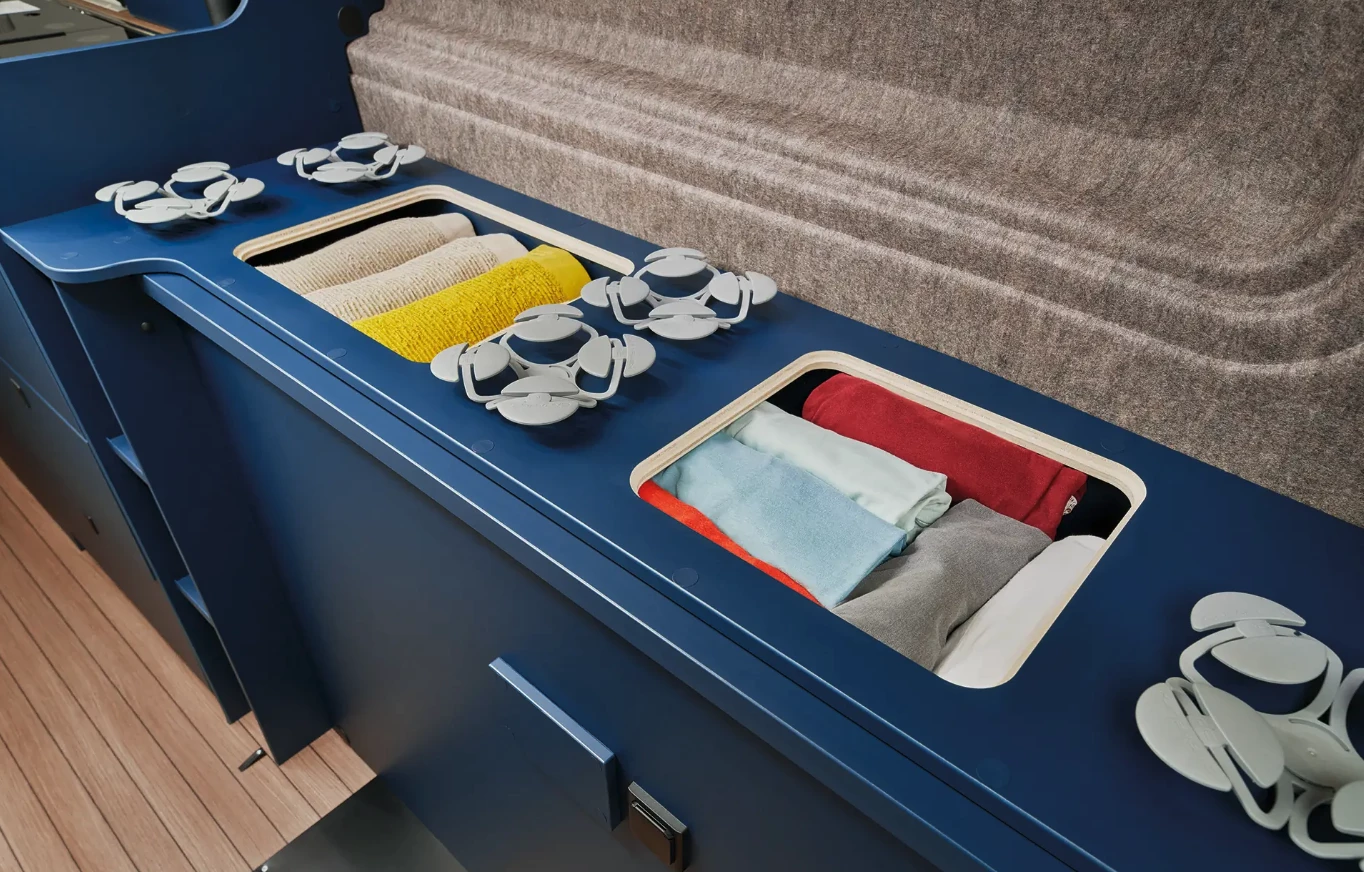 Storage inside the bed support base