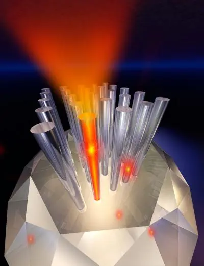 A diamond-based nanowire device (Illustrated by Jay Penni)