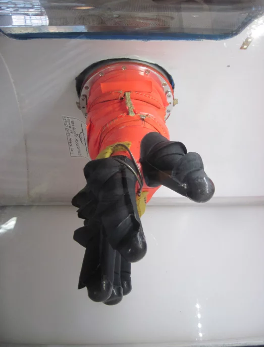 The Final Frontier Design suit's pressurized glove