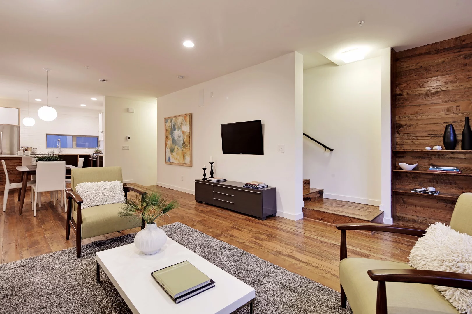 The buildings feature tankless water heaters