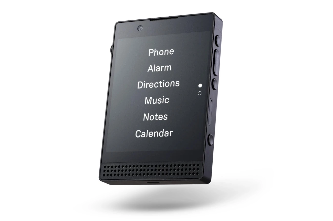 Unlike the previous model's E Ink screen, the Light Phone III gets a black-and-white AMOLED display behind matte glass