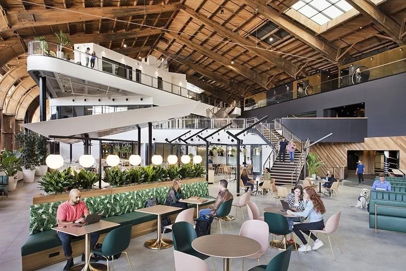 The Google Spruce Goose Hangar has a total floorspace of 450,000 sq ft (41,800 sq m), spread over four floors