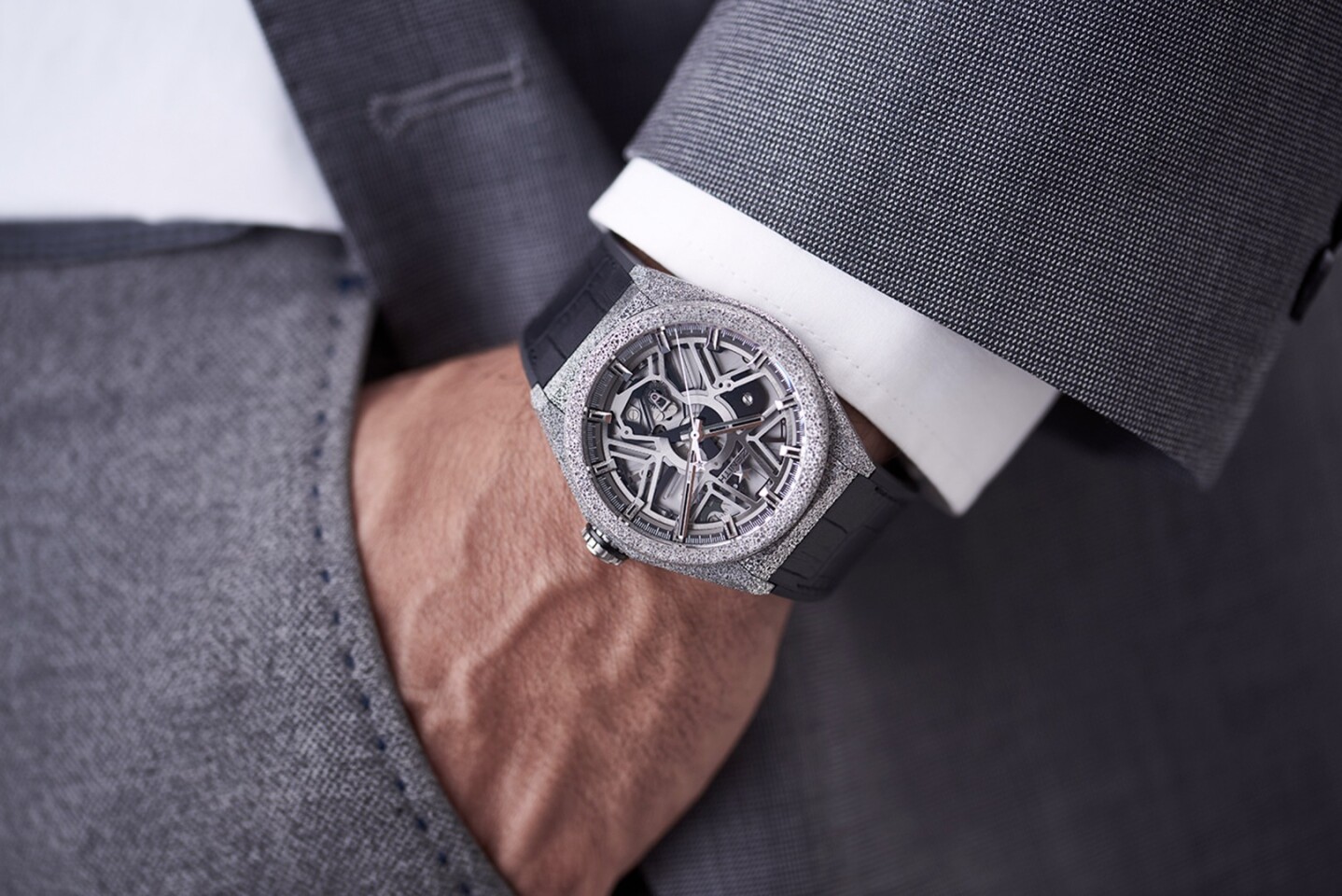The Zenith Defy Lab has a hybrid metal case