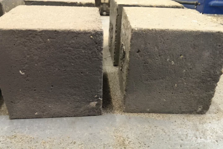 Samples of the graphene-enhanced concrete