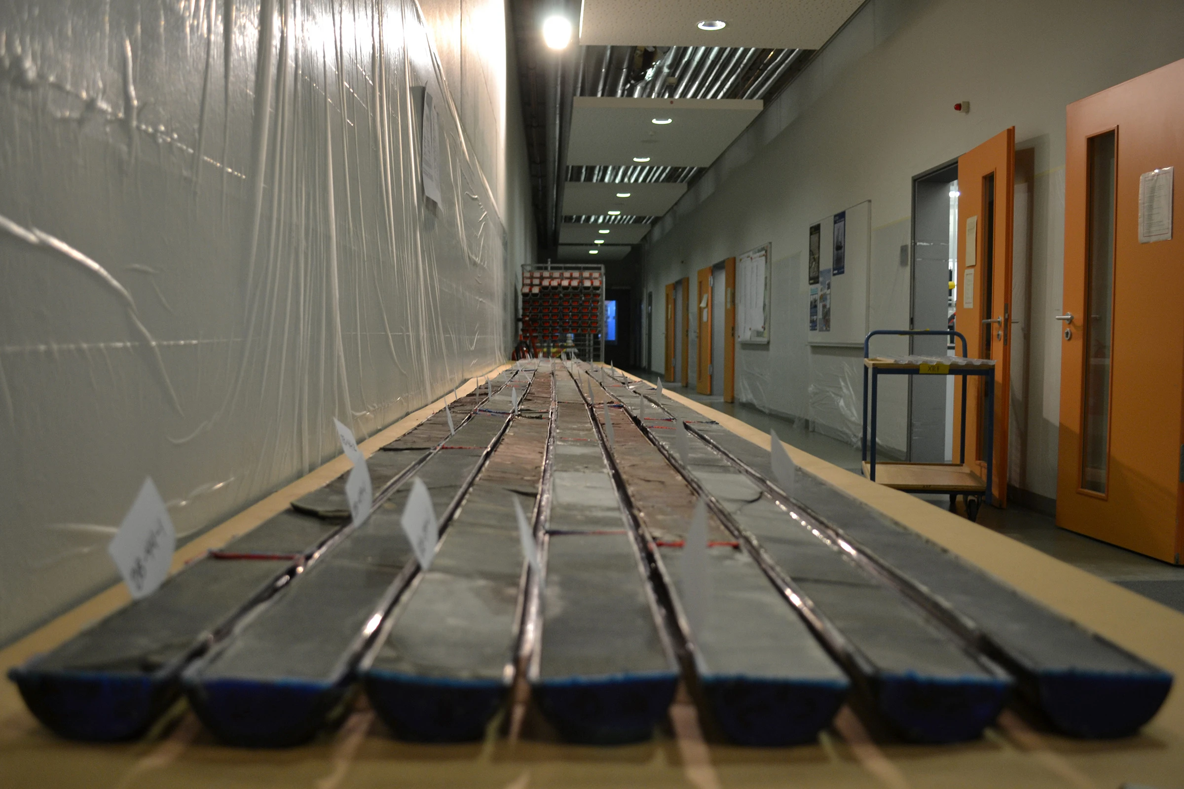 Sediment cores drilled from Wyoming’s Bighorn Basin (Photo: Bianca Maibauer, University of Utah)