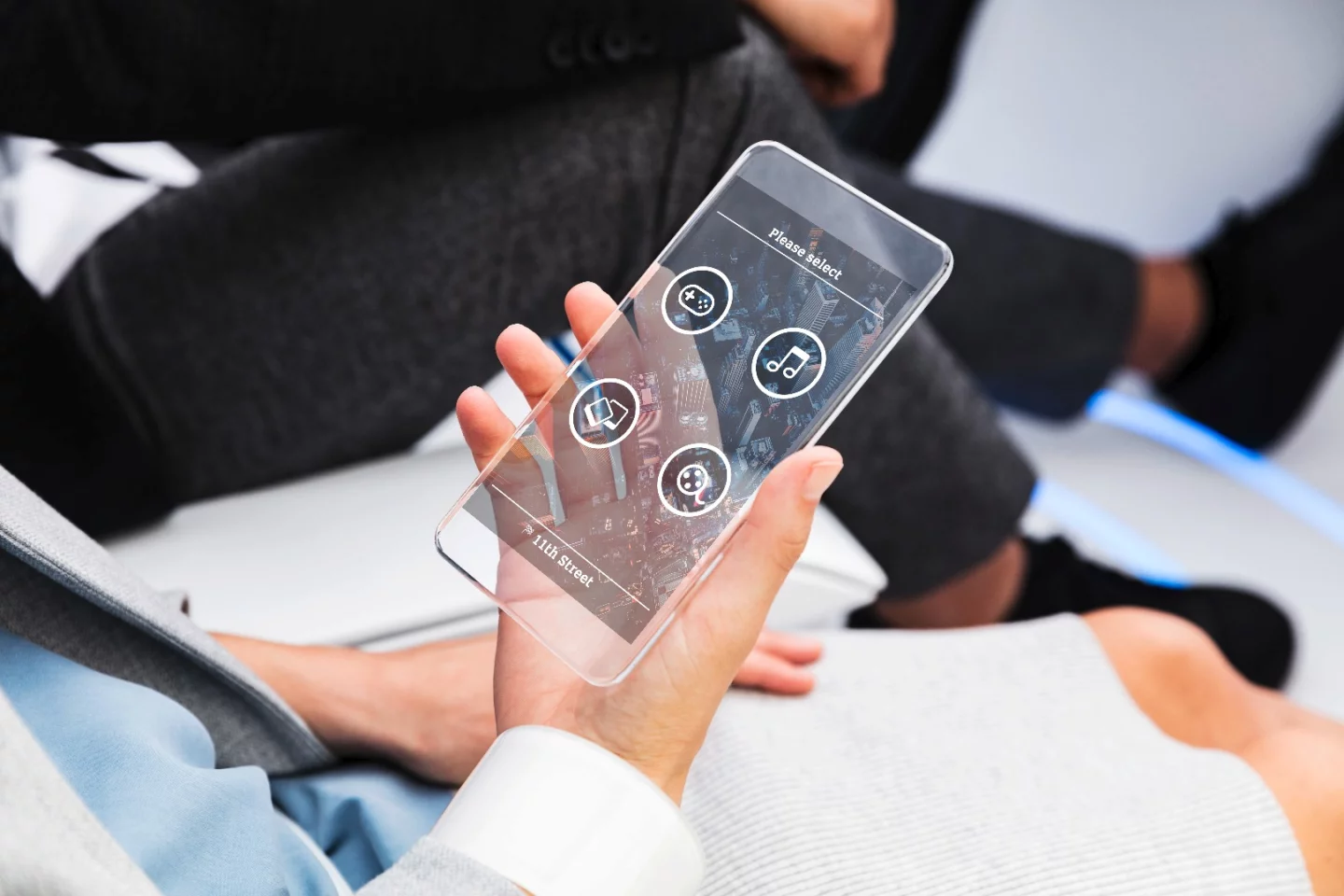 Customers will schedule rides on their smartphones (which will maybe be all transparent by the time fully autonomous car-sharing takes over)