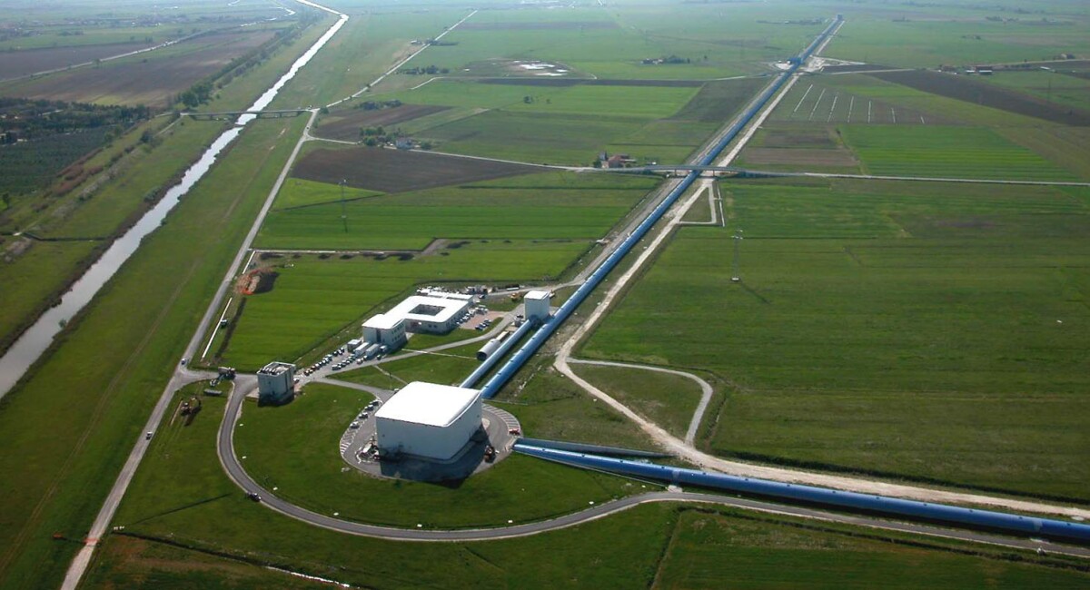 The Virgo facility near Pisa, Italy, which played a part in the new detection of gravitational waves