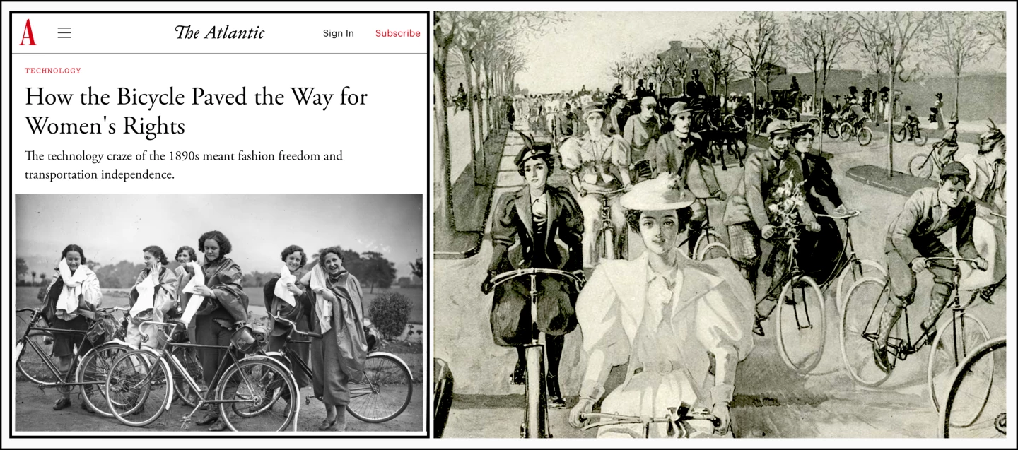 Two waves of "velocipedomania" swept the world, the first being 150-years-ago in the 1870s, when the solid tires of the day characterized the "boneshaker." The second wave came in the 1890s when veterinarian Joseph Dunlop's pneumatic tire transformed the bicycle, offering primitive but welcome suspension, and making comfortable personal transport possible for the first time.