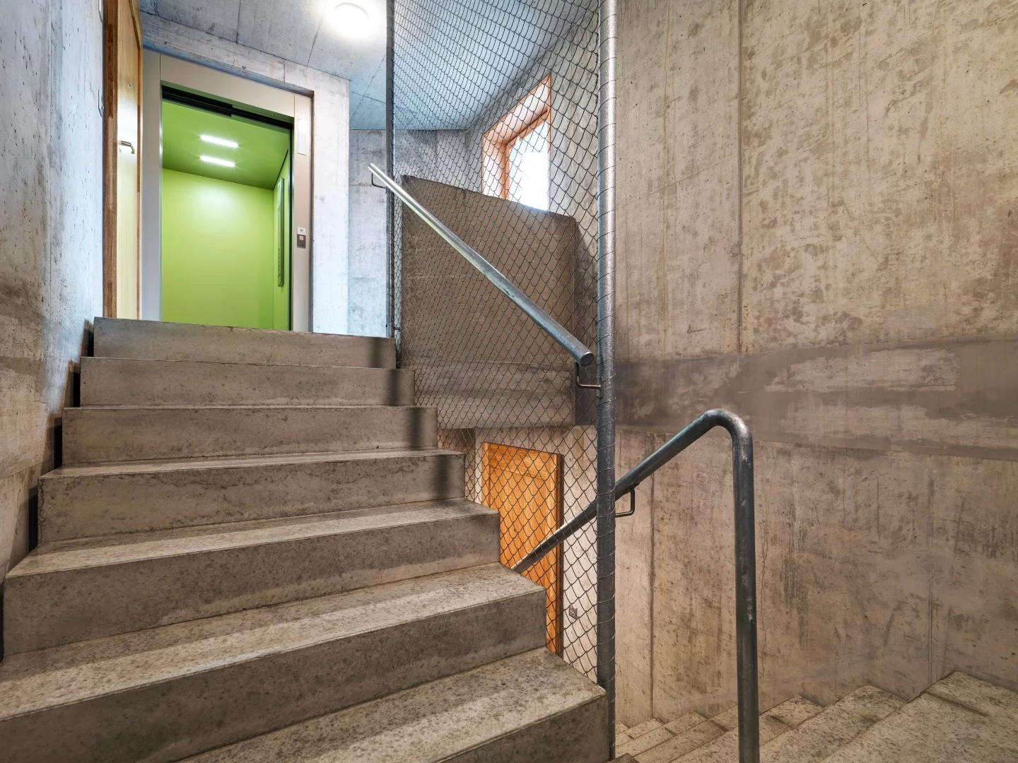 Affordable Housing Langgrütstrasse's main staircase