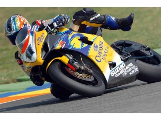 Kagayama goes "oh so close" to joining the spectators during race two.
