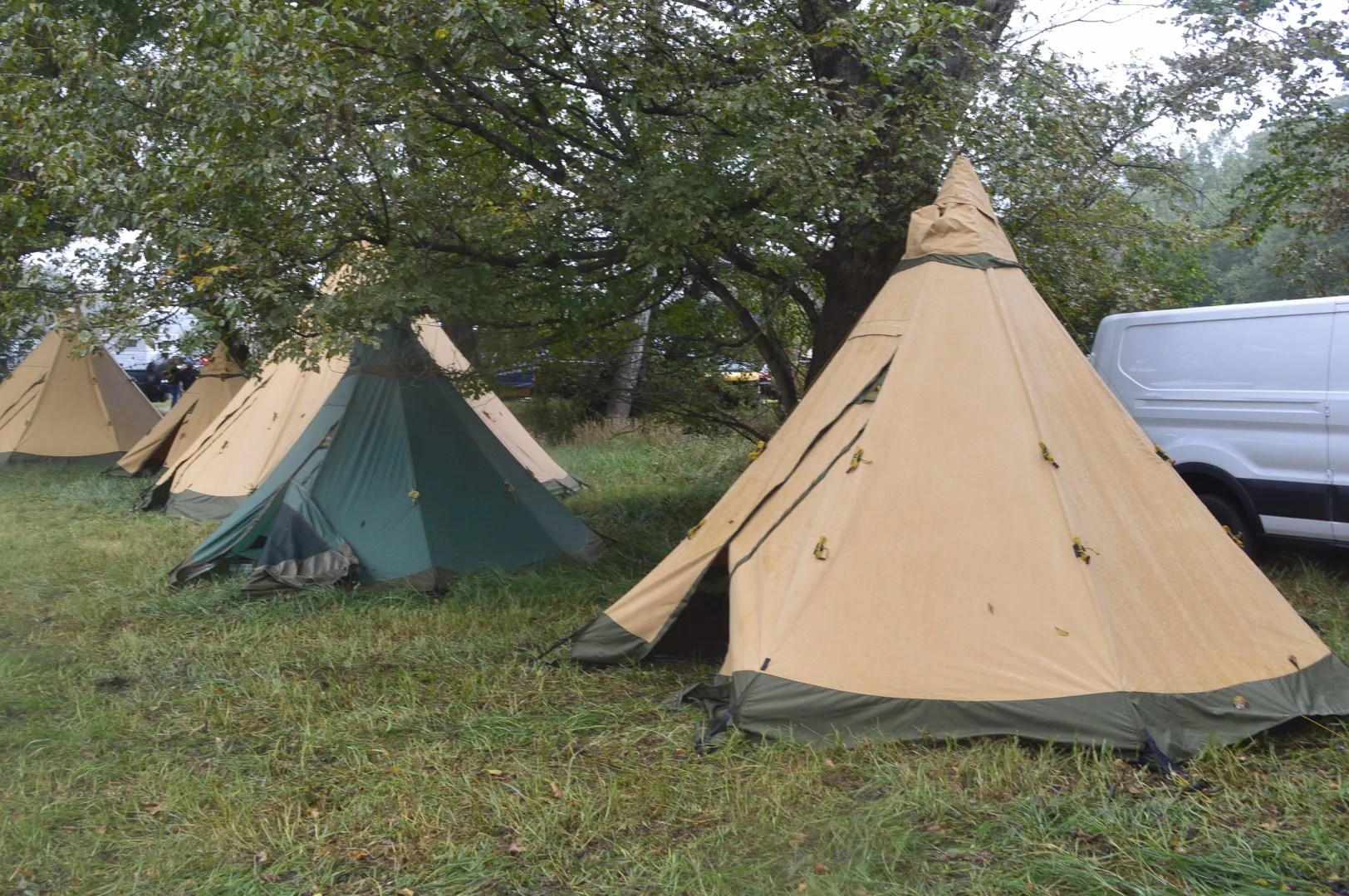 Quite different from the Biltmore Estate, or the typical outdoor living solution of OX East, Tentipi Nordic tipis were the first official exhibit to greet us