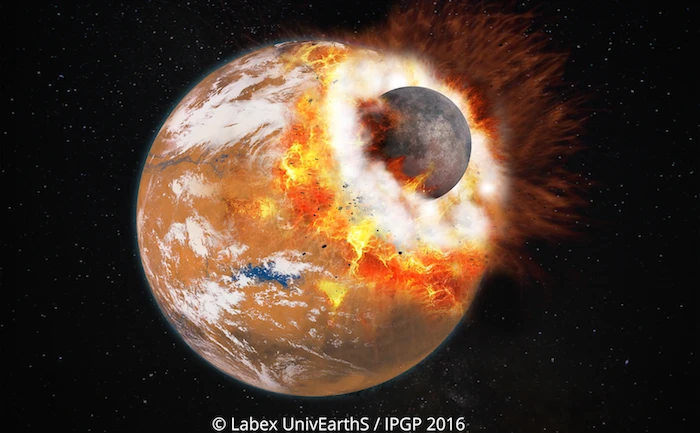 Scientists have run simulations that support the theory that Mars' two moons, Phobos and Deimos, were formed as the result of a massive collision between the Red Planet and a protoplanet about 4.5 billion years ago