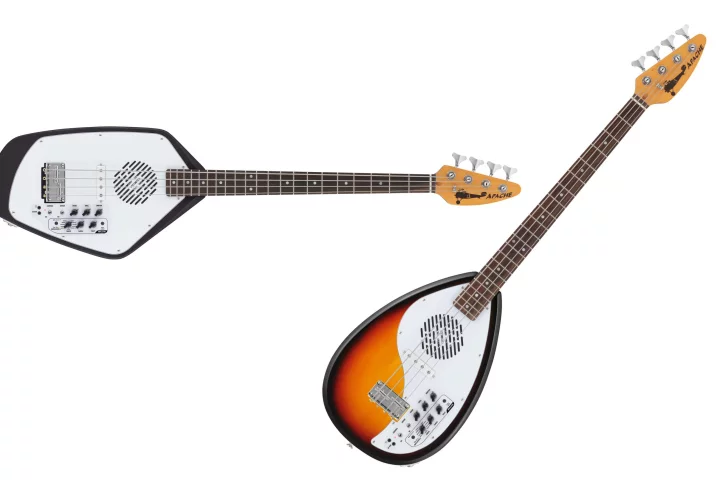 VOX Amplification releases Teardrop and Phantom bass guitar versions of its Apache Series travel guitars next month