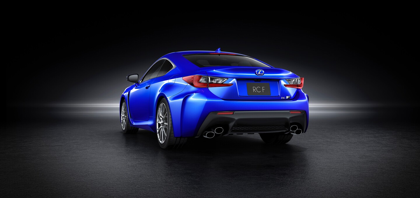 The Lexus RC F rear profile